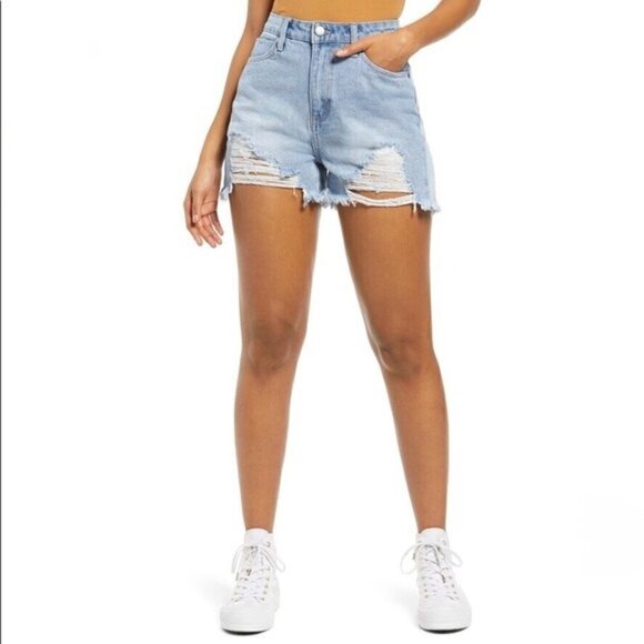 BP Nordstrom Denim Shorts Light Wash Distressed 29 - Picture 10 of 10